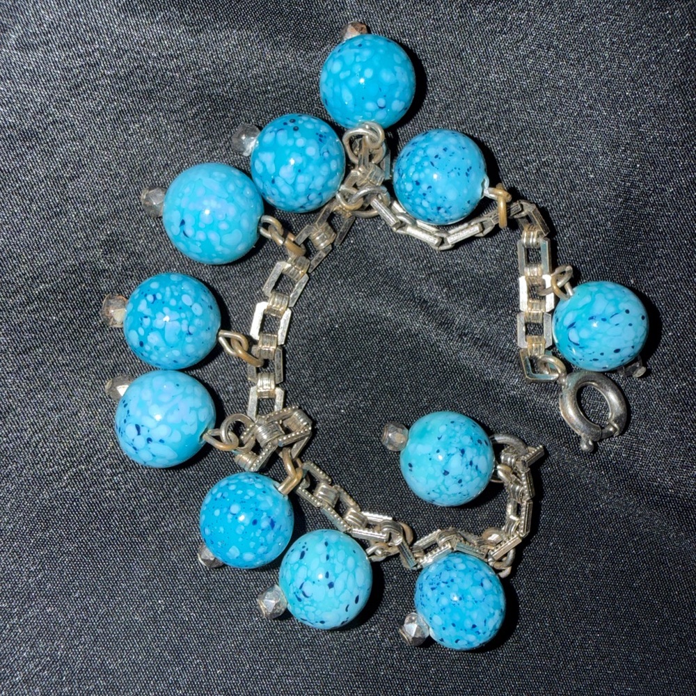 Turquoise blue bracelet costume jewelry